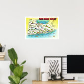 Palm Beach County 16x24 kaart afdruk Poster (Thuiskantoor)
