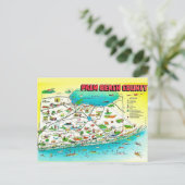 Palm Beach County Kaart Ansichtkaart (Staand voorkant)