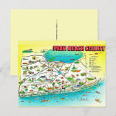 Palm Beach County Kaart Ansichtkaart (Voorkant / Achterkant)