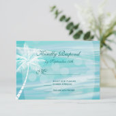 Palm Beach Destination Wedding RSVP-kaarten RSVP Kaartje (Staand voorkant)