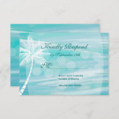 Palm Beach Destination Wedding RSVP-kaarten RSVP Kaartje (Voorkant / Achterkant)
