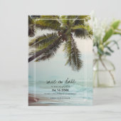 Palm Beach Destination Wedding Save the Date (Staand voorkant)