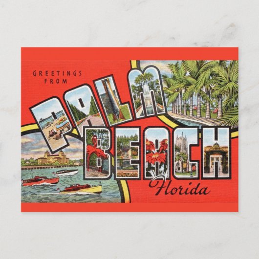 Palm Beach FL Ansichtkaart Briefkaart (Voorkant)