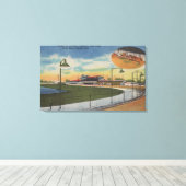Palm Beach, FL - Kennel Club, Dog Racing Track Canvas Afdruk (Insitu (Houten vloer))