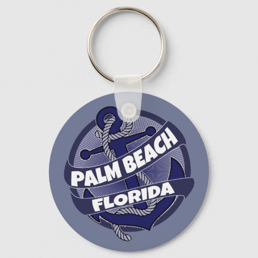 Palm Beach Florida anker werveling sleutelhanger (Voorkant)