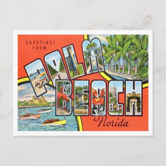 Palm Beach, Florida Big Letters Briefkaart (Voorkant)