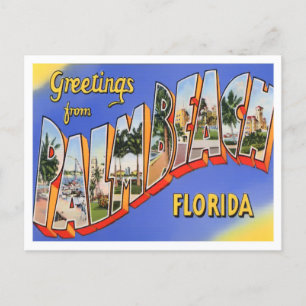 Palm Beach, Florida  Big Letters Briefkaart