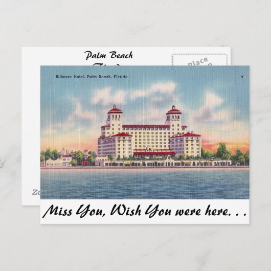 Palm Beach, Florida Briefkaart (Voorkant / Achterkant)