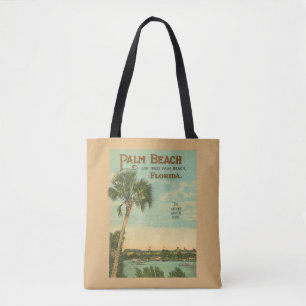 Palm Beach Florida Classic Scene Tote Bag