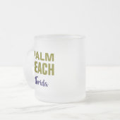 Palm Beach Florida Coffee Mug Matglas Koffiemok (Voorkant links)