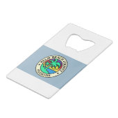 Palm Beach Florida Creditkaart Flessenopener (Achterkant Gekanteld)