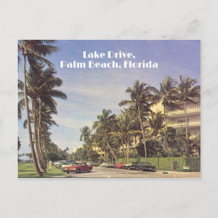 Palm Beach, Florida  jaren 60 foto Lake Drive Briefkaart