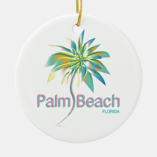 Palm Beach, Florida Keramisch Ornament (Voorkant)