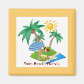 Palm Beach, Florida koelkast magnet sjabloon (Voorkant)