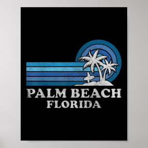 Palm Beach Florida Oude Familiezomer Vakantie Poster