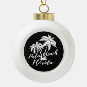 Palm Beach Florida Palm Trees Beach Keramische Bal Ornament (Voorkant)
