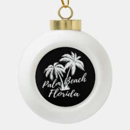 Palm Beach Florida Palm Trees Beach Keramische Bal Ornament