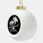 Palm Beach Florida Palm Trees Beach Keramische Bal Ornament (Rechts)