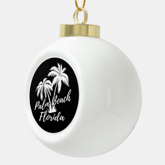 Palm Beach Florida Palm Trees Beach Keramische Bal Ornament (Rechts)
