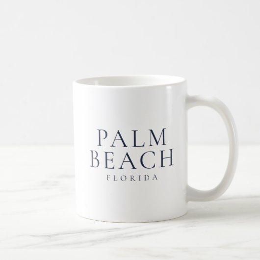 Palm Beach Florida Preppy Kuststijl Koffiemok (Rechts)