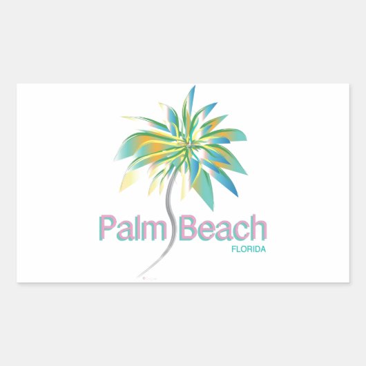 Palm Beach, Florida Rechthoekige Sticker (Voorkant)