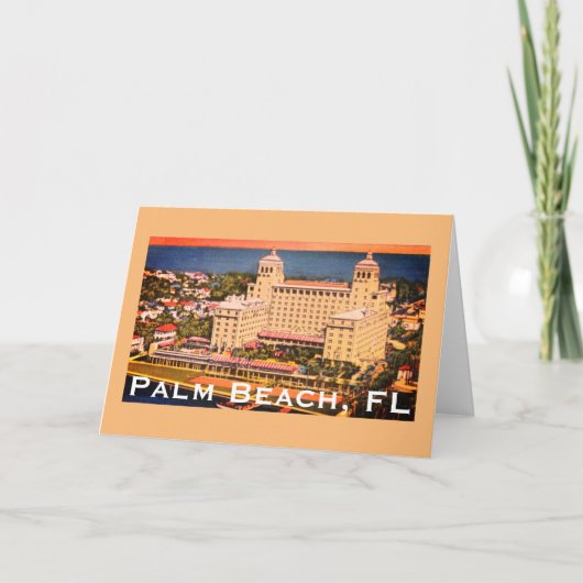 Palm Beach, Florida -  Skyline Foto Kaart (Voorkant)