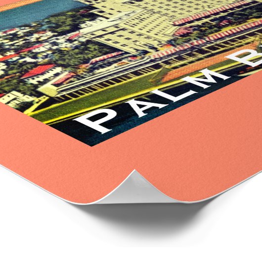 Palm Beach, Florida -  Skyline Foto Poster (Hoek)