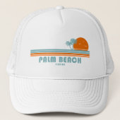 Palm Beach Florida Sun Palm Trees Trucker Pet (Voorkant)