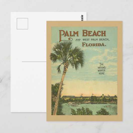 Palm Beach Florida  Toerisme Briefkaart (Voorkant / Achterkant)