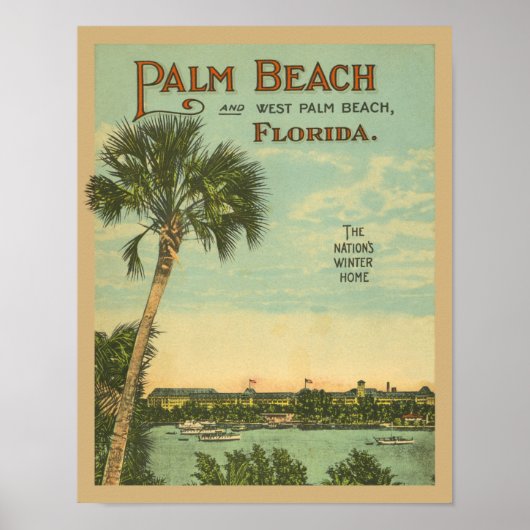 Palm Beach Florida  Toerisme Poster (Voorkant)