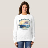 Palm Beach Florida Vakantie Sweatshirt (Voorkant volledig)