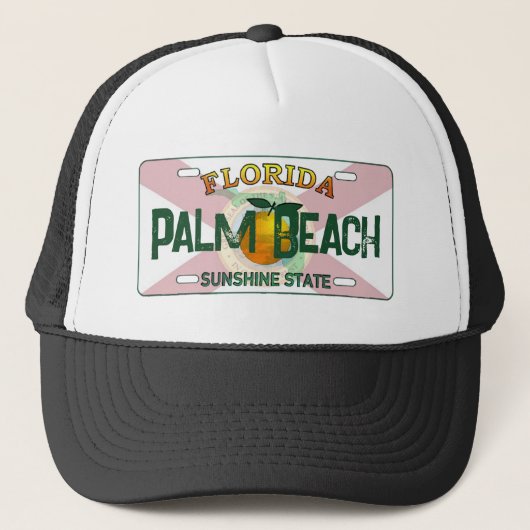 Palm Beach Florida vlag licentie bord pet (Voorkant)