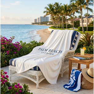 Palm Beach Florida - Voornaam Kust- Fleece Deken