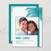 Palm Beach Foto Bewaar de datum Kaart (Voorkant / Achterkant)