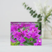 Palm Beach Gardens Florida Floral Travel Briefkaart (Staand voorkant)