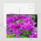 Palm Beach Gardens Florida Floral Travel Briefkaart (Voorkant / Achterkant)