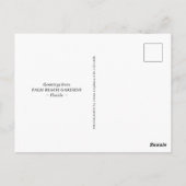 Palm Beach Gardens Florida Floral Travel Briefkaart (Achterkant)