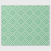 Palm Beach Green Geometric Bamboo Lattice Patroon Cadeaupapier (Vlak)