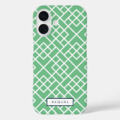 Palm Beach Groen geometrisch bamboe patroon Case-Mate iPhone Case (Achterkant)