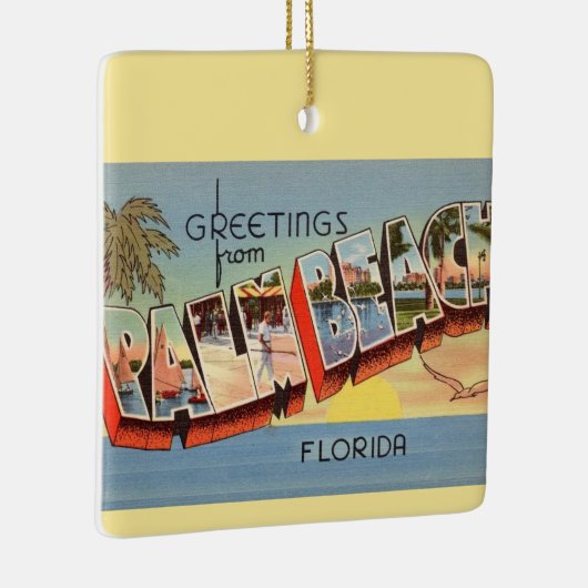  Palm Beach Groeten Keramisch Ornament (Rechts)