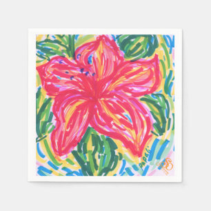 Palm Beach Hibiscus napkin Servetten