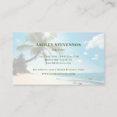 Palm Beach House Rental Travel Agent Spa Boutique Visitekaartje (Achterkant)