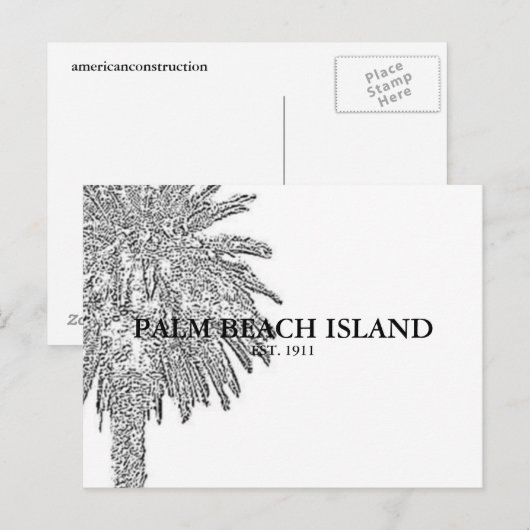 PALM BEACH ISLAND BRIEFKAART (Voorkant / Achterkant)