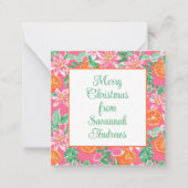 Palm Beach Kerst Sinaasappel Ornamenten Behuizing Notitiekaartje (Voorkant)