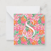 Palm Beach Kerst Sinaasappel Ornamenten Behuizing Notitiekaartje (Achterkant)