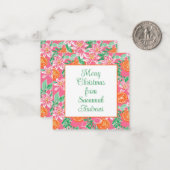 Palm Beach Kerst Sinaasappel Ornamenten Behuizing Notitiekaartje (Voorkant / Achterkant in situ)