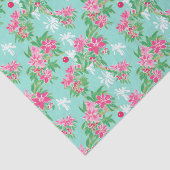 Palm Beach Kerst Waterverf Bloemen Ornamenten Tissuepapier (Detail)