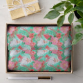 Palm Beach Kerst Waterverf Floral Santa Tissuepapier (Geschenk)