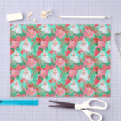 Palm Beach Kerst Waterverf Floral Santa Tissuepapier (Craft)