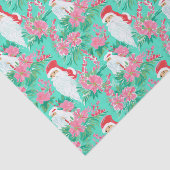 Palm Beach Kerst Waterverf Floral Santa Tissuepapier (Detail)